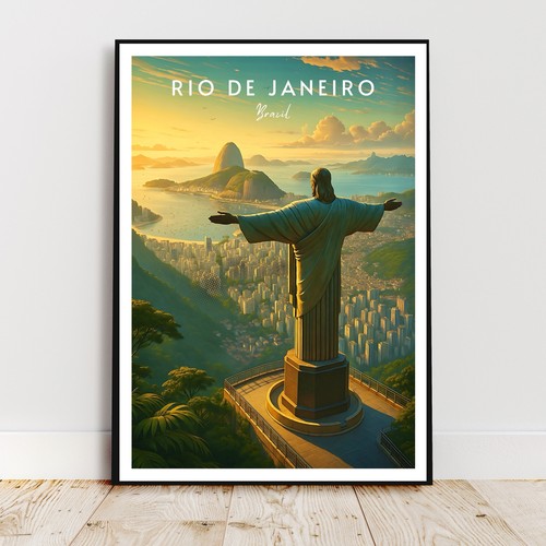 Affiche deco voyage rio - affiche,