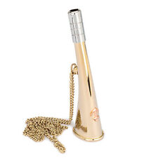 14cm Maritimes Nebelhorn Messing gold massiv mit Kette uthentischem Sound Antik