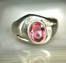 Ring Silber 925 Farbstein rosa