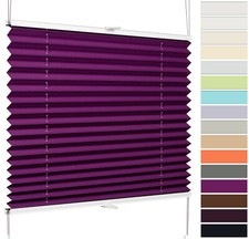 Plissee Klemmfix Rollo auf Maß Klemmrollo Tür Fenster Faltrollo Jalousie Vorhang