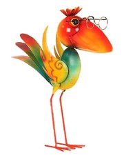 Metall Vogel Figur 43cm bunte