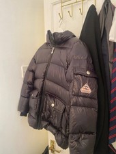 Schwarzer Pyrenex Mantel Alter 10 Jahre Mädchen nie getragen nagelneu mit Etikett