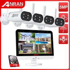 ANRAN 5MP WiFi-Überwachungskamerasystem, HD-Video-Sicherheitskit, IP66