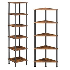 HOOBRO Eckregal Regal Bücherregal mit 5/6 Ebenen Standregal Lagerregal Büroregal