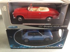 Peugeot 403 Cabrio + Peugeot 205 GTI Tuning, 1:18 Welly, Solido ￼