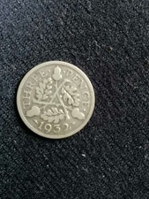 3 Pence Silber Münze - Großbritannien - Georg V. 1932 - SS