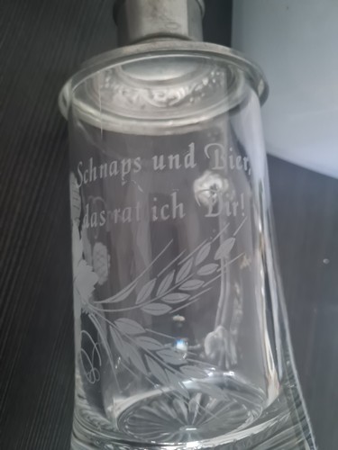 Vintage alwe glas bierkrug - alwe, glas-bierkrug