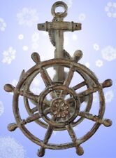 Schlauchhalter Anker Gußeisen farbig H.50cm Vintage Deko Hit Guss Haus+Garten