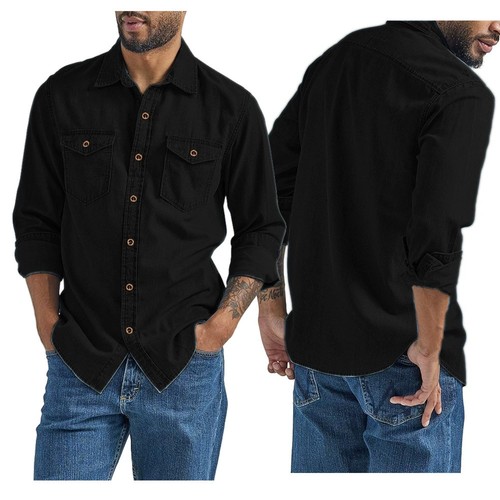 Herren denim freizeithemd - herren,