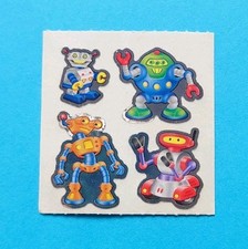 Stickeralbum Sticker Vintage 90er Jahre Sandylion Mylar Metallic Roboter