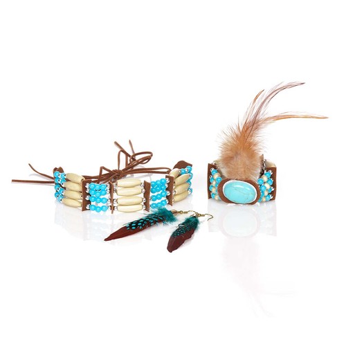 Indianer schmuck set damen - indianer,