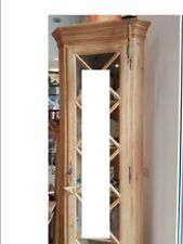 Landhaus Eckvitrine Pinie Frankreich massiv Holz Glas verstrebt hochwertig