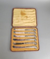 6 antike Buttermesser