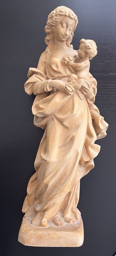Holzfigur madonna mit kind - holzfigur,
