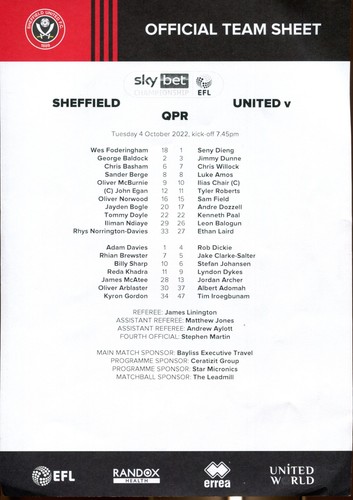 Sheffield united queens park - sheffield,