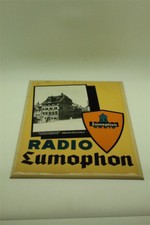 Radio lumophon imoglasschild - radio,