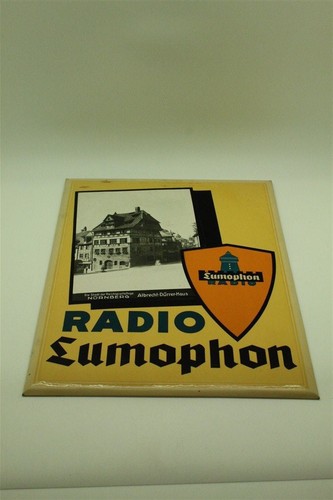 Radio lumophon imoglasschild - lumophon,