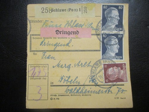 2612 reich paketkarte aus - #2612,