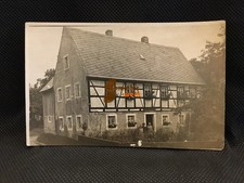 alte Foto-AK Fachwerk-Haus in Großschirma bei Freiberg in Sachsen/ um ca. 1932