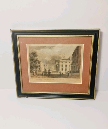 Antiker gerahmter gravur the - antiker,