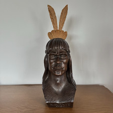 Große Holz Büste Geschnitzt
