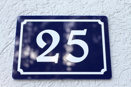 Hausnummer acryl türschild - hausnummer,