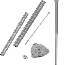 Tischbein Edelstahl Optik