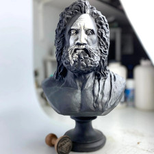 Handgefertigte Zeus-Skulptur -