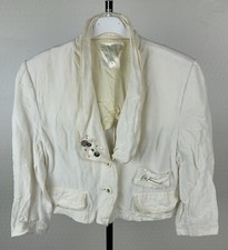 LILY FAROUCHE Munich Damen Gr. 40 (3) Designer Jacke Bolero wollweiß 808