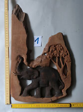 Wandbild Holz Elefant