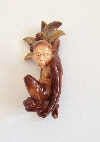 Keramik skulptur affe wand - keramik,