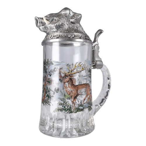Bierseidell mit zinndeckel - bierseidell,