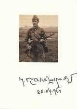 Michail Kalaschnikow Originalautogramm  -Superrarität!!!!!-