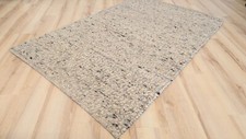 Handweb Teppich Torgau natur beige grau meliert 35 100% Schurwolle