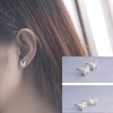 Schmetterling 925 Silber Ohrstecker Ohrschmuck Ohrringe Damen Geschenke