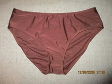 949. Damen Bade - Slip Bikini Hose Höschen Panty Badehose Shorts Gr. 44 braun