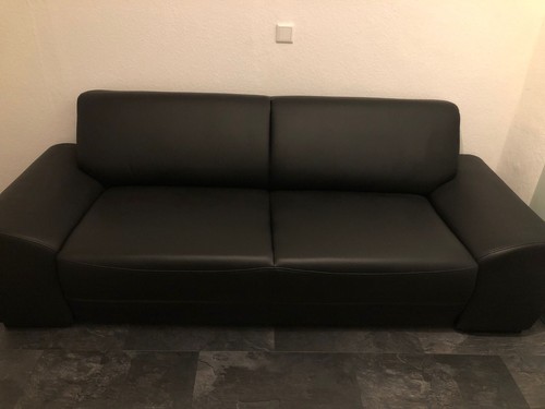 Sofa kunstleder schwarz - sofa,