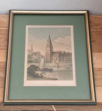 Alte Farblithographie  gerahmt