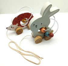 2x Holz Nachzieh Tier