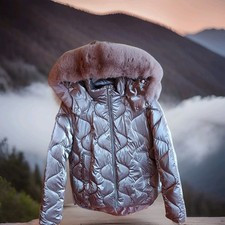 Exotische goldene Winterjacke, Gr. L, NEU!