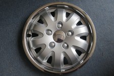 4 Alu-Design Radkappen in 13 Zoll mit Edelstahlrand