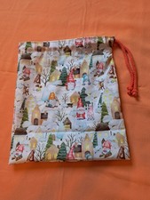Geschenk  Säckchen, 23x25 cm, Kordelzug, Wichtel , Handarbeit, eigene Herstellun