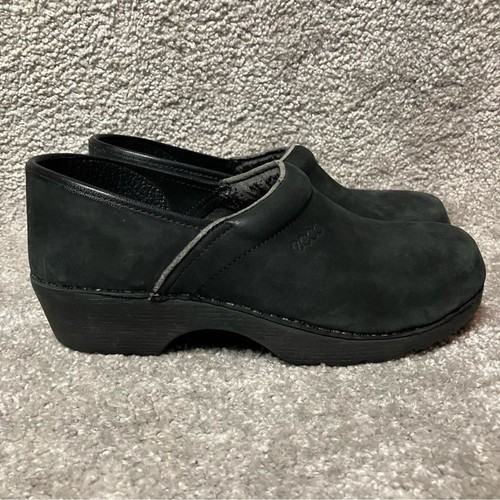 Ecco black leather clogs - ecco,