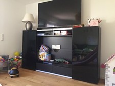 TV Board IKEA schwarz hochglanz gebraucht