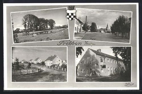 Trebbin schwimmbad markt - ak, schwimmbad,