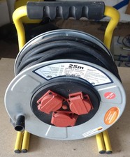 25m Metall Kabeltrommel AS-Schwabe 3 x 2,5/230V 3 Steckdosen