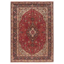 Tabriz 300x207 cm Handgeknüpft Perserteppich Orient Wolle Carpet Rug Rot