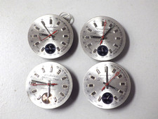 4 x Vintage  RUHLA STOPP-MEISTER Uhrwerk mit Zifferblatt 60er Jahren für Bastler