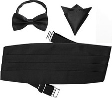 3er Set Herren Kummerbund