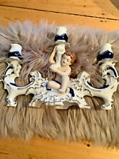 Kerzenhalter 3-flammig ARPO Romania Porzellan, Engel, wunderschön, gebraucht 